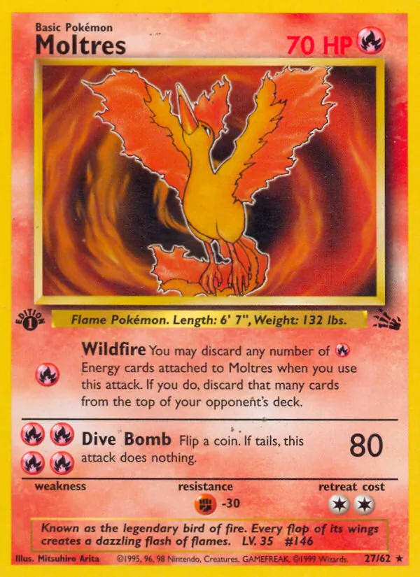 27-normal-galaxy-1stedition Moltres (Galaxy Holo, 1st Edition) – Fossil