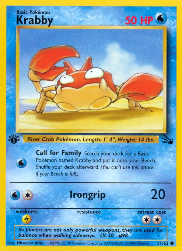51-normal-galaxy-1stedition Krabby (Galaxy Holo, 1st Edition) – Fossil