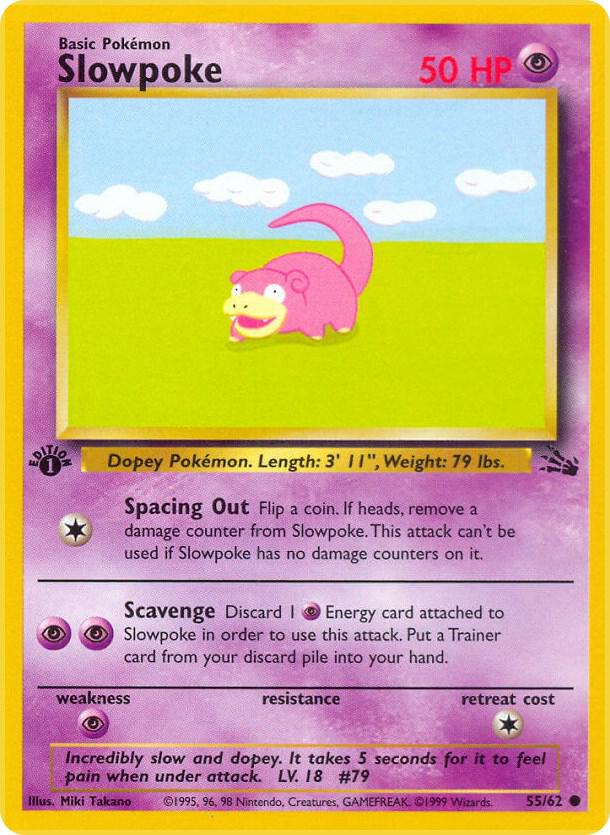 55-normal-galaxy Slowpoke (Galaxy Holo) – Fossil