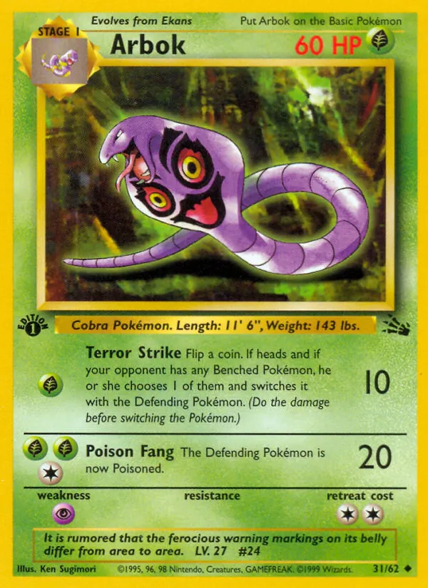 31 Arbok – Fossil