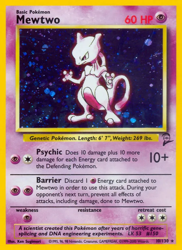 10 Mewtwo – Base Set 2