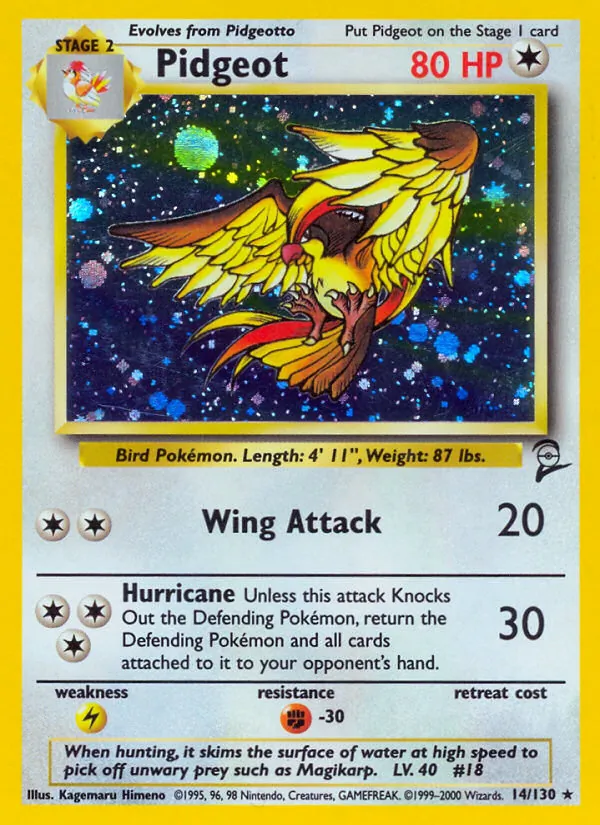 14 Pidgeot – Base Set 2