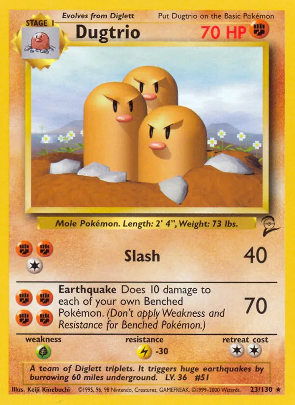 23 Dugtrio – Base Set 2
