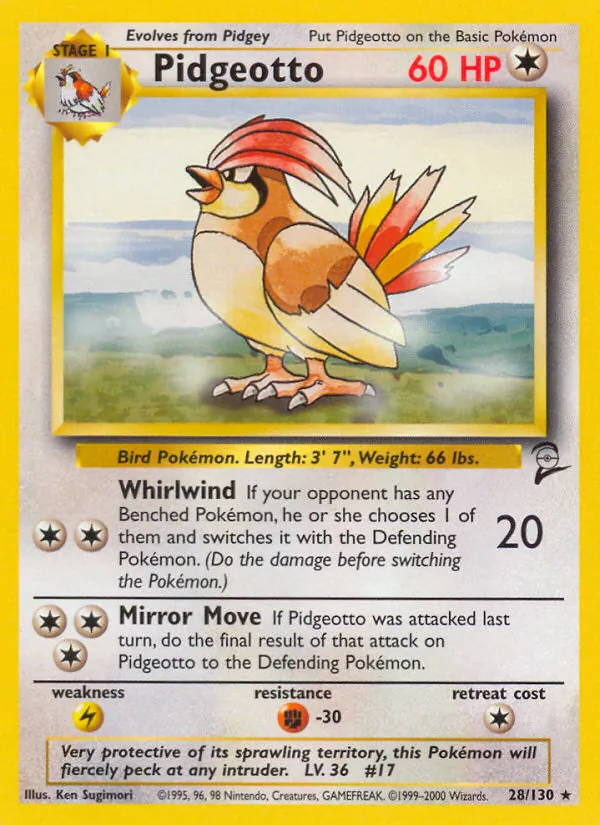 28 Pidgeotto – Base Set 2