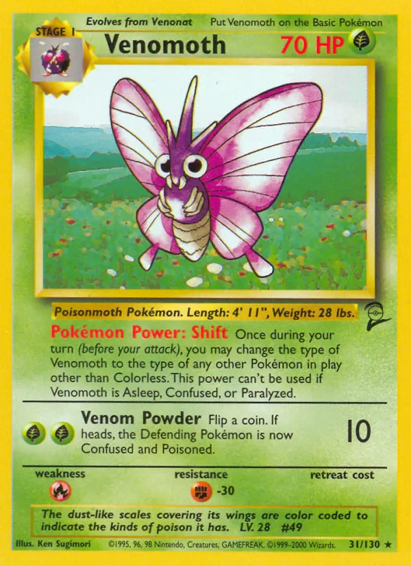 31 Venomoth – Base Set 2