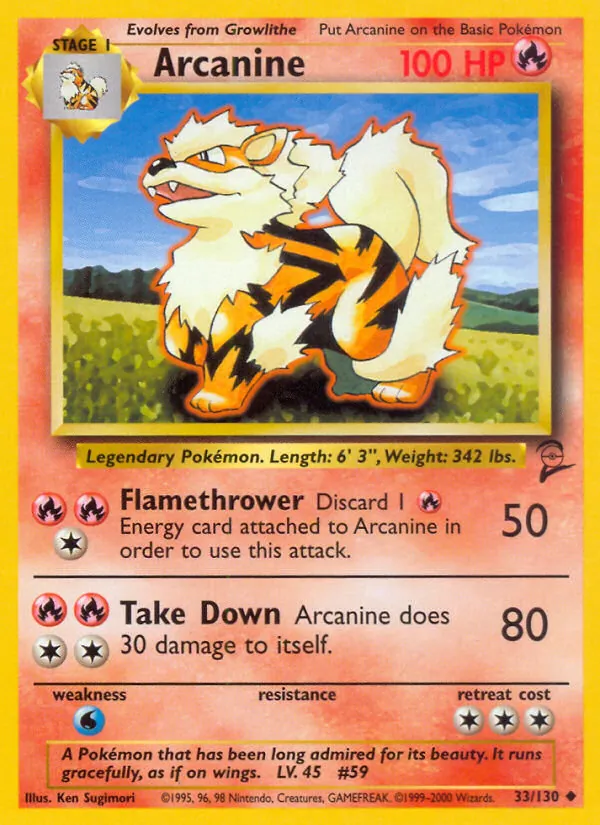 33 Arcanine – Base Set 2