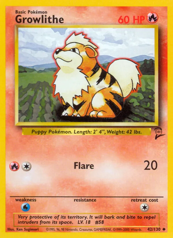 42 Growlithe – Base Set 2