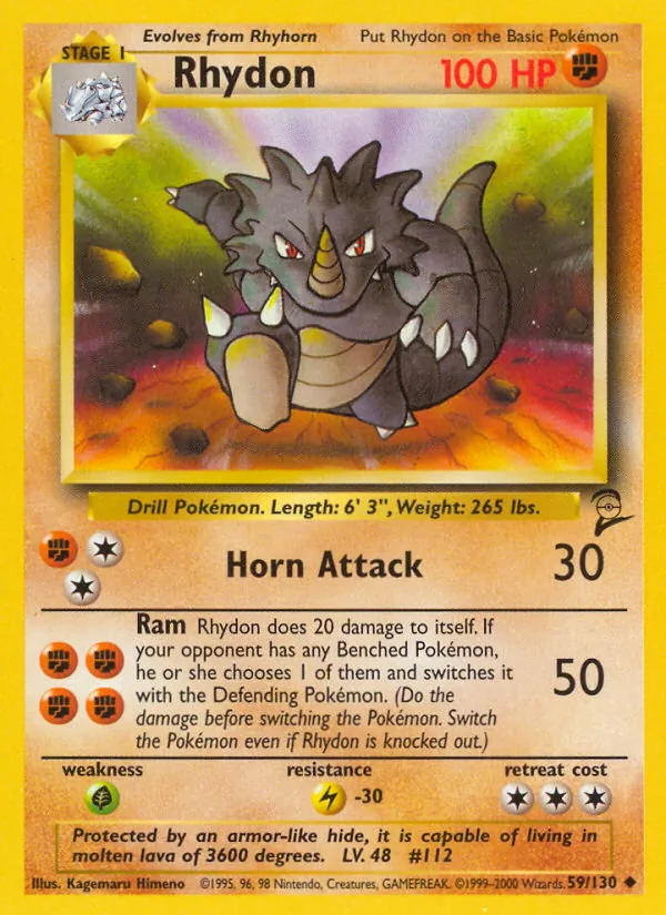 59 Rhydon – Base Set 2