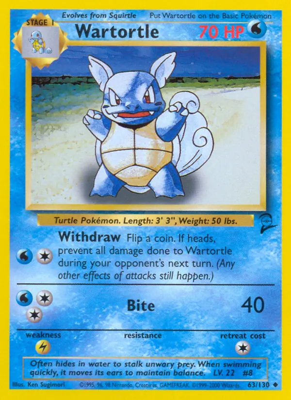 63 Wartortle – Base Set 2