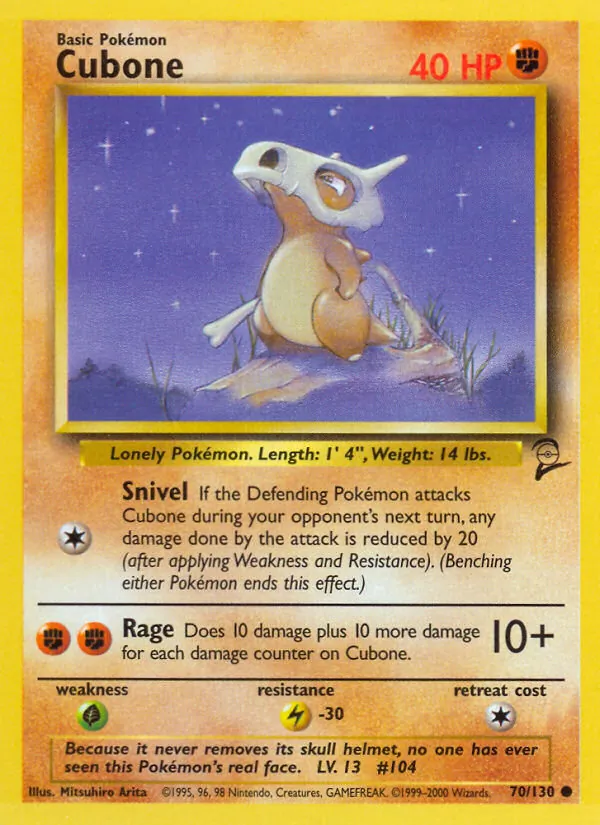 70 Cubone – Base Set 2