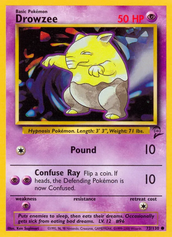 73 Drowzee – Base Set 2