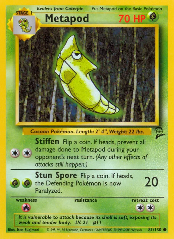 81 Metapod – Base Set 2
