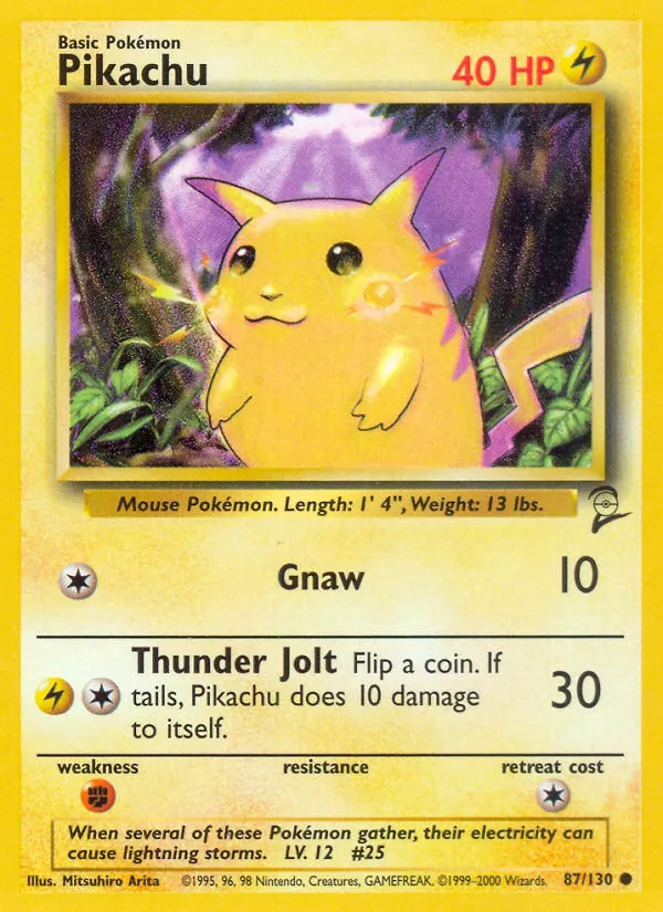 87 Pikachu – Base Set 2