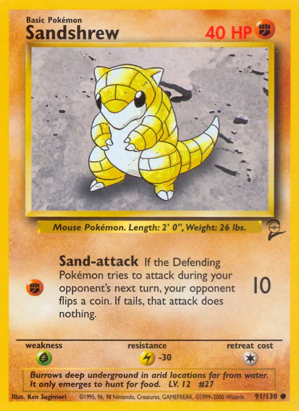 91 Sandshrew – Base Set 2