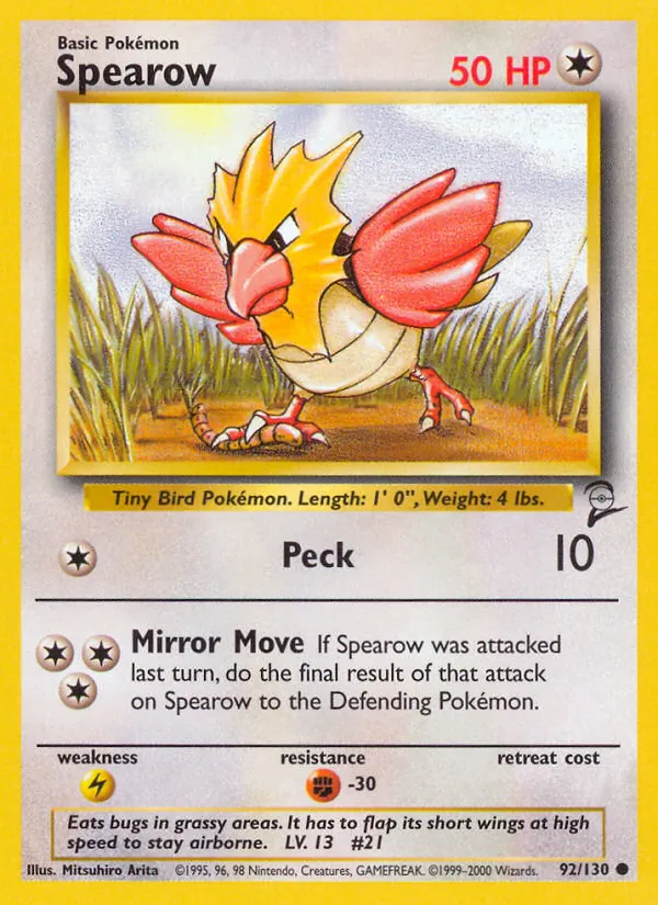 92 Spearow – Base Set 2