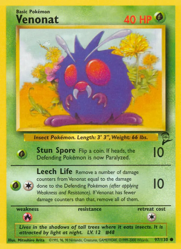 97 Venonat – Base Set 2