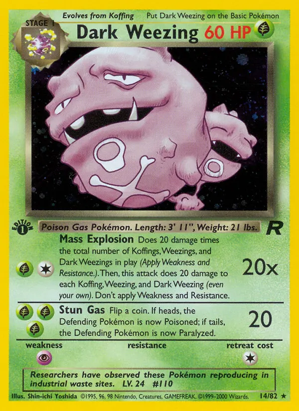 14-1ED Dark Weezing – Team Rocket