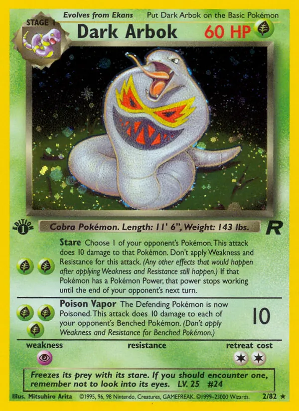 2-1ED Dark Arbok – Team Rocket