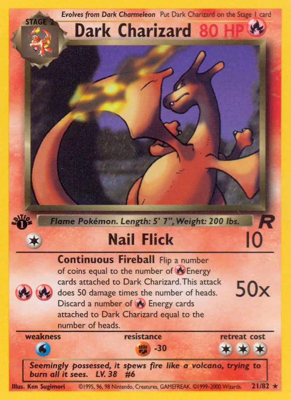 21-1ED Dark Charizard – Team Rocket