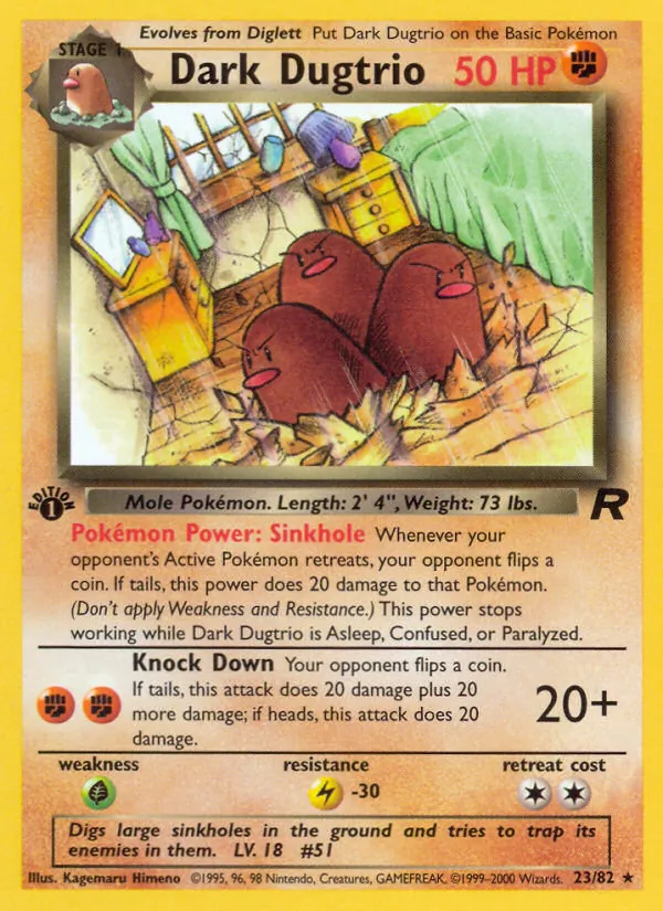 23-1ED Dark Dugtrio – Team Rocket