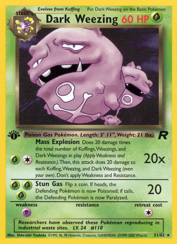 31-1ED Dark Weezing – Team Rocket