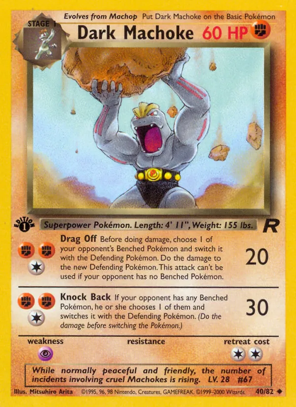 40-1ED Dark Machoke – Team Rocket