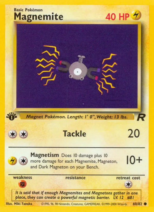 60-1ED Magnemite – Team Rocket