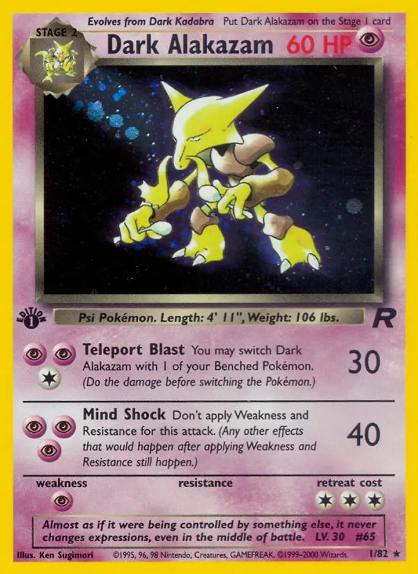 1 Dark Alakazam – Team Rocket