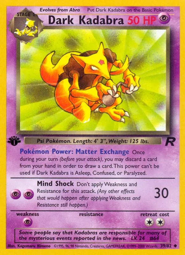 39 Dark Kadabra – Team Rocket