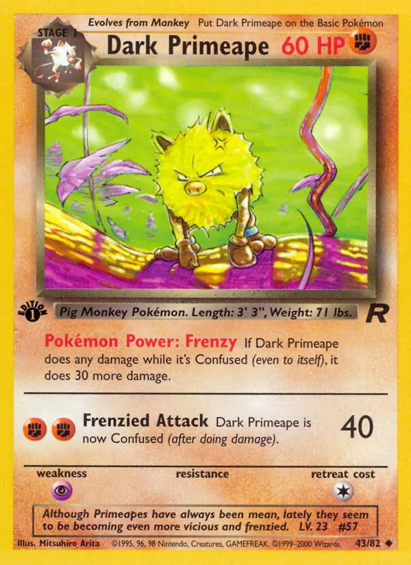 43 Dark Primeape – Team Rocket