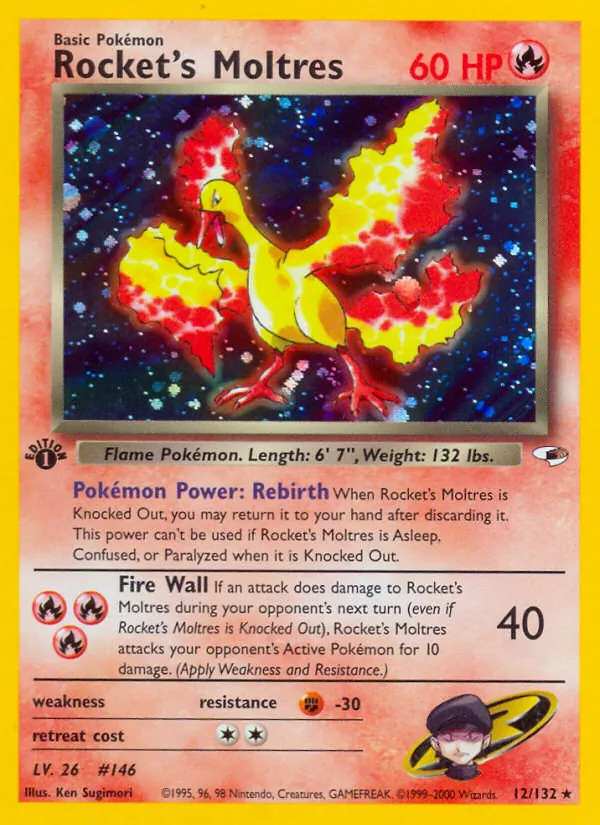12-1ED Rocket's Moltres – Gym Heroes