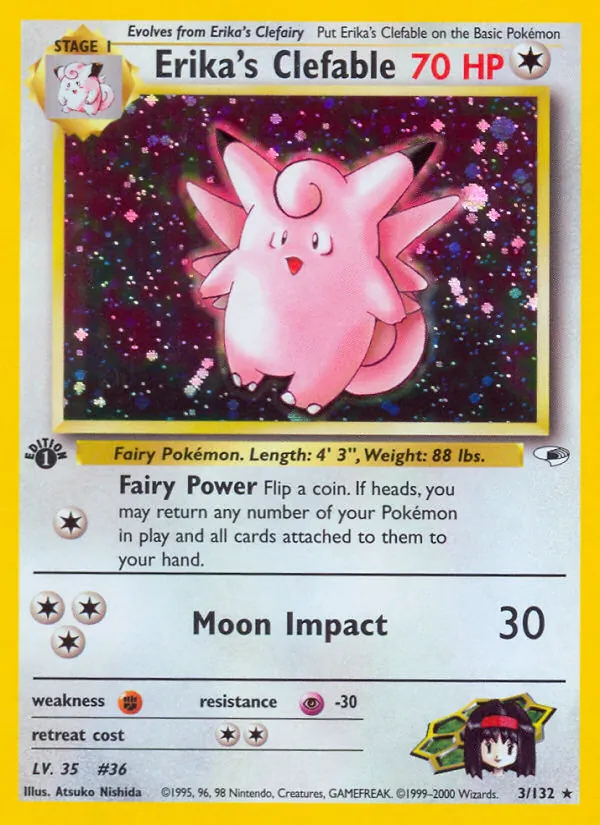 3-1ED Erika's Clefable – Gym Heroes