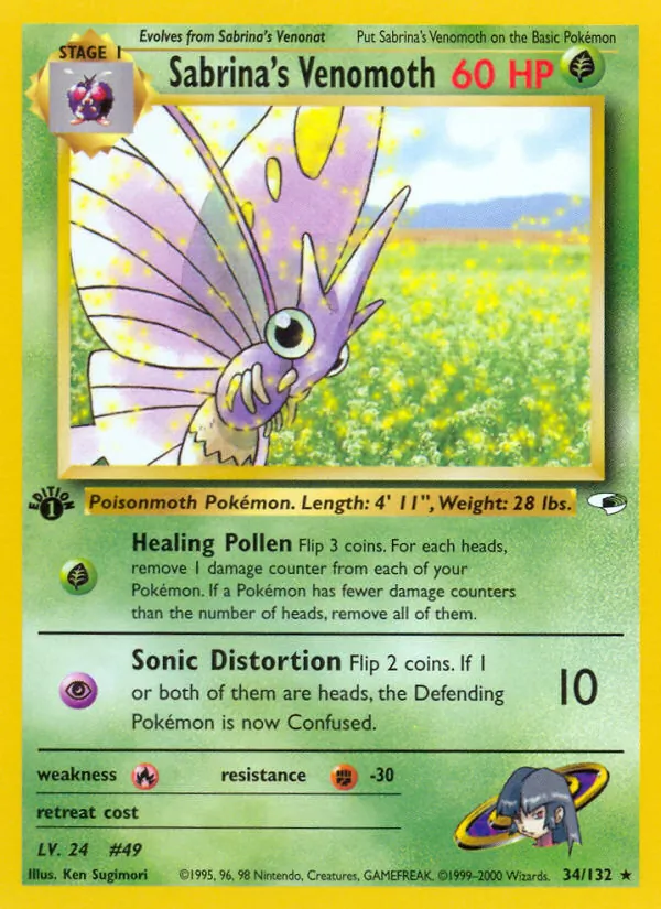 34-1ED Sabrina's Venomoth – Gym Heroes