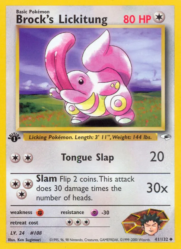 41-1ED Brock's Lickitung – Gym Heroes