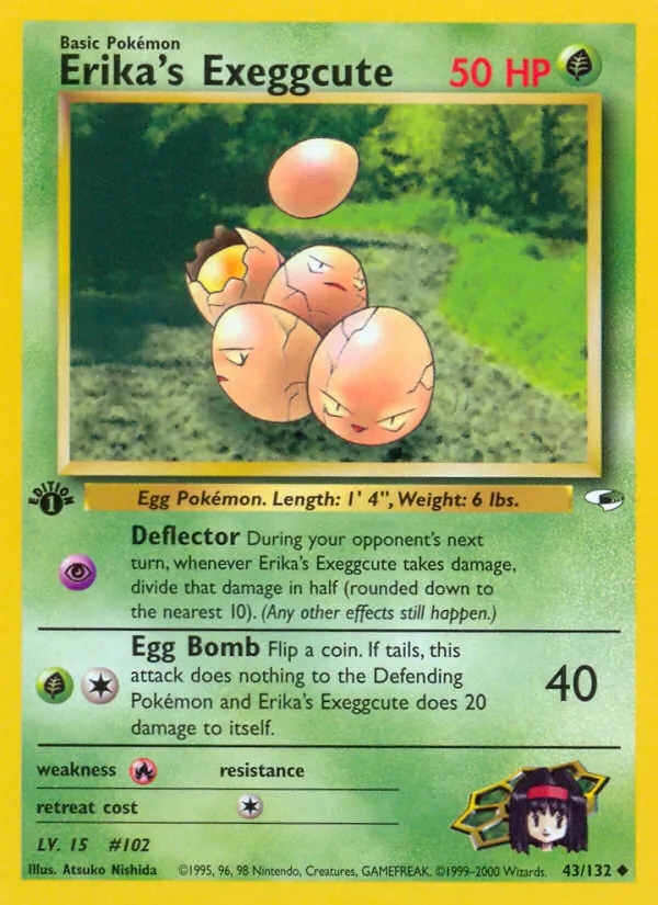 43-1ED Erika's Exeggcute – Gym Heroes