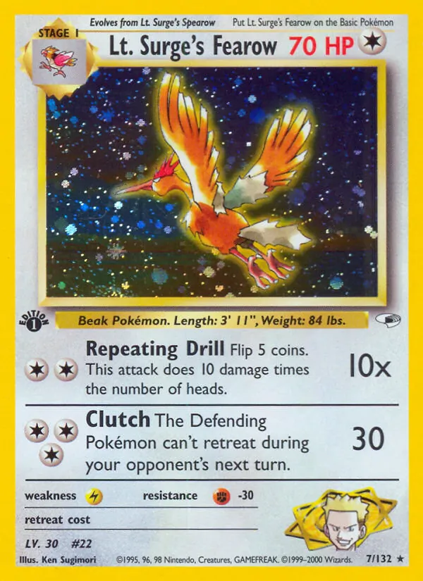 7-1ED Lt. Surge's Fearow – Gym Heroes