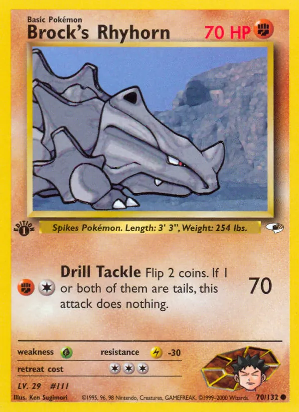 70-1ED Brock's Rhyhorn – Gym Heroes