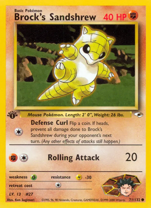 71-1ED Brock's Sandshrew – Gym Heroes