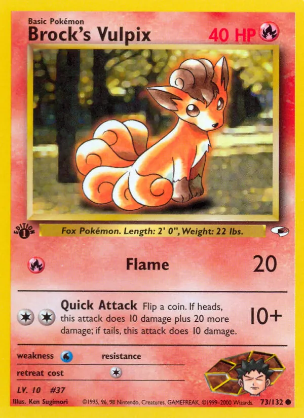 73-1ED Brock's Vulpix – Gym Heroes