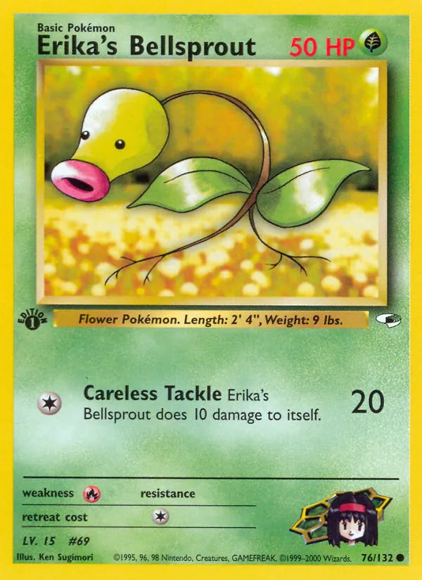 76-1ED Erika's Bellsprout – Gym Heroes