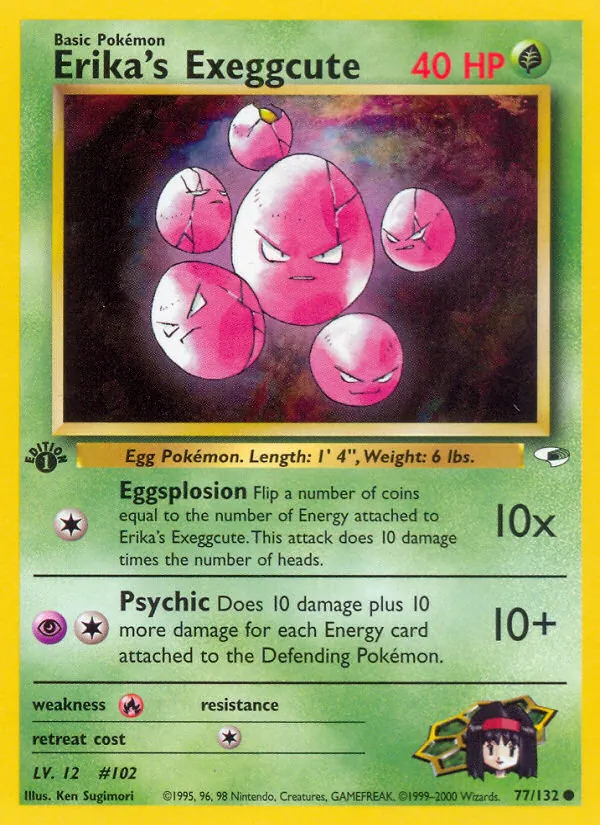 77-1ED Erika's Exeggcute – Gym Heroes