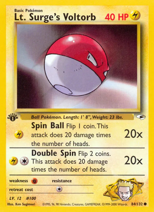 84-1ED Lt. Surge's Voltorb – Gym Heroes