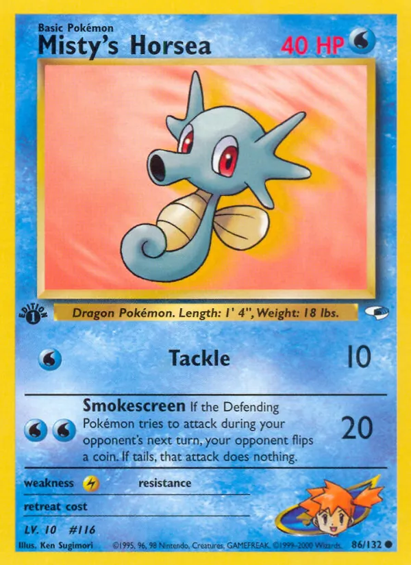 86-1ED Misty's Horsea – Gym Heroes