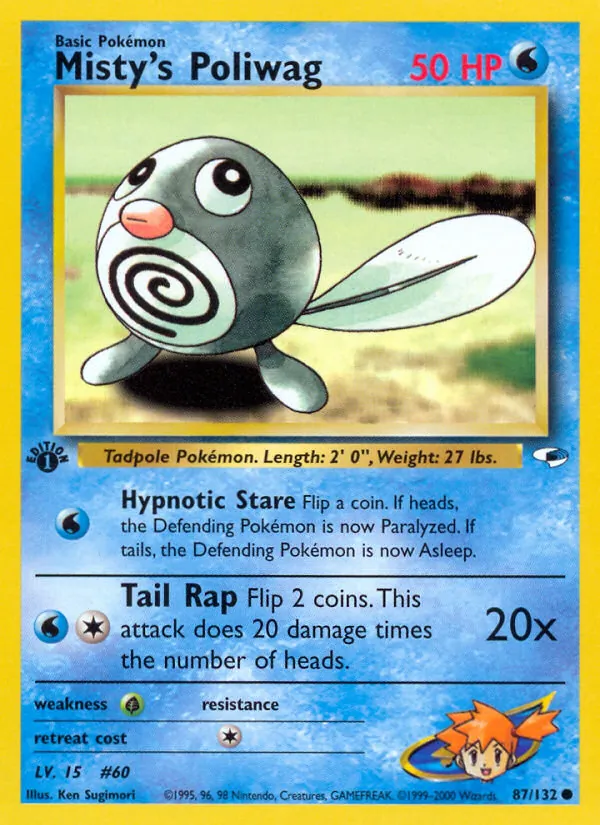 87-1ED Misty's Poliwag – Gym Heroes