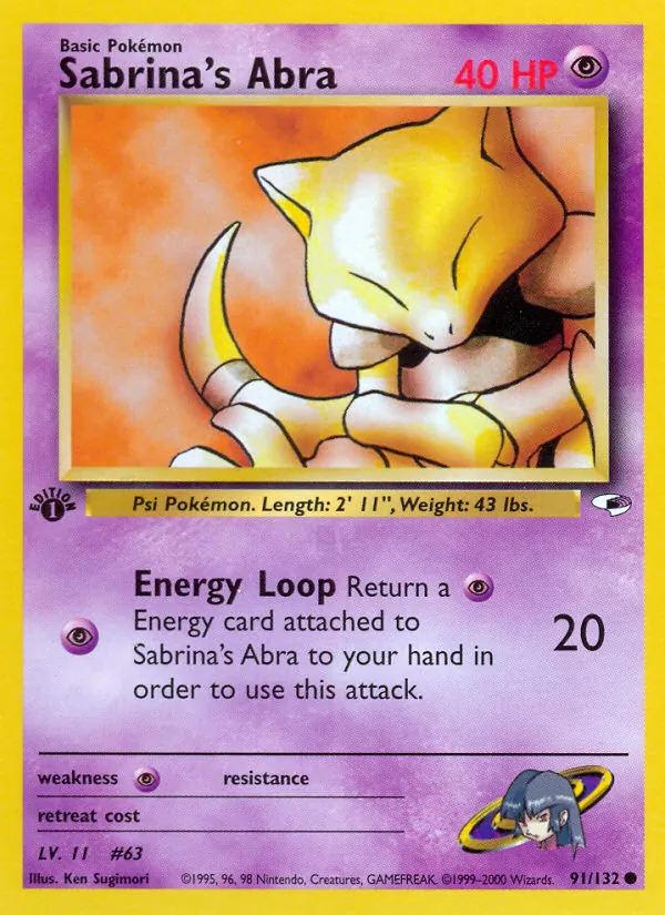 91-1ED Sabrina's Abra – Gym Heroes
