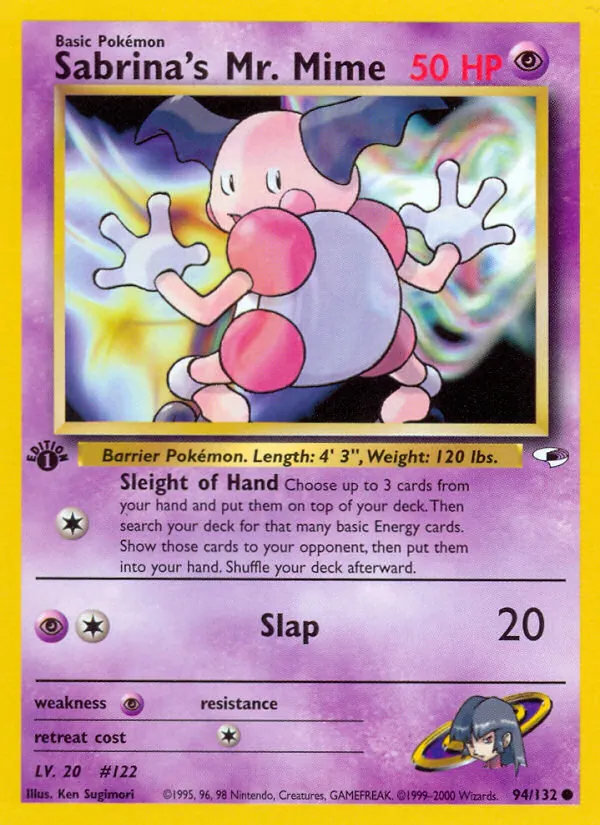 94-1ED Sabrina's Mr. Mime – Gym Heroes