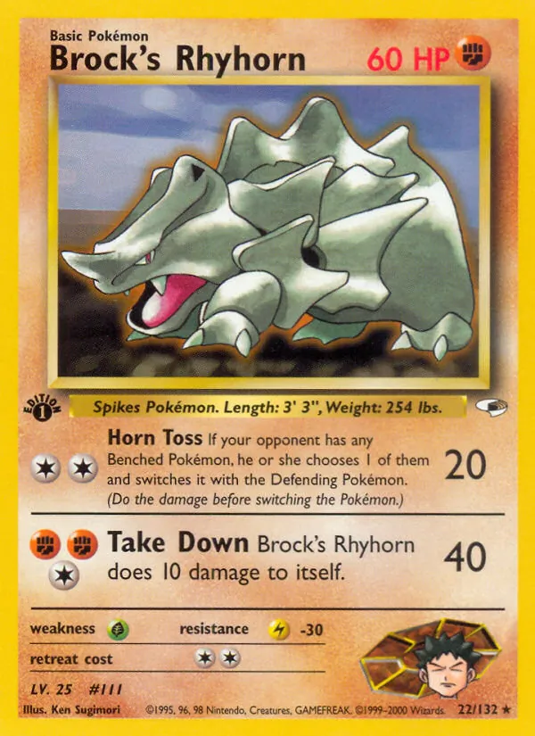22 Brock's Rhyhorn – Gym Heroes