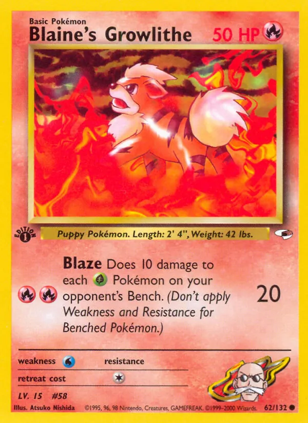 62 Blaine's Growlithe – Gym Heroes