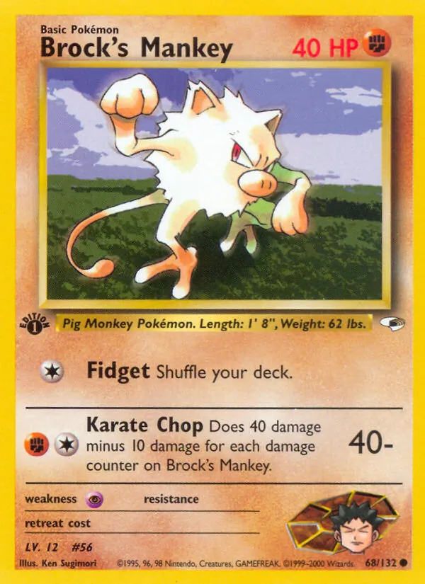 68 Brock's Mankey – Gym Heroes
