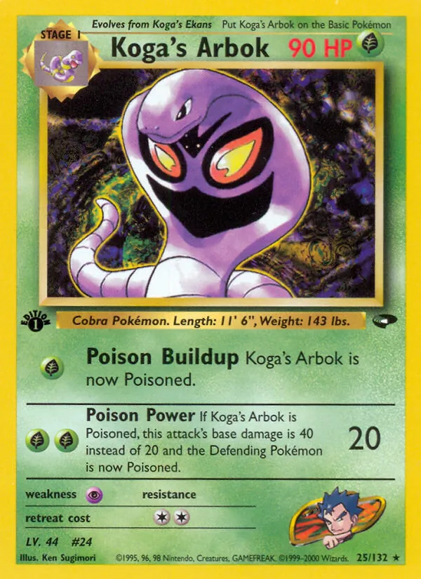 25-1ED Koga's Arbok – Gym Challenge